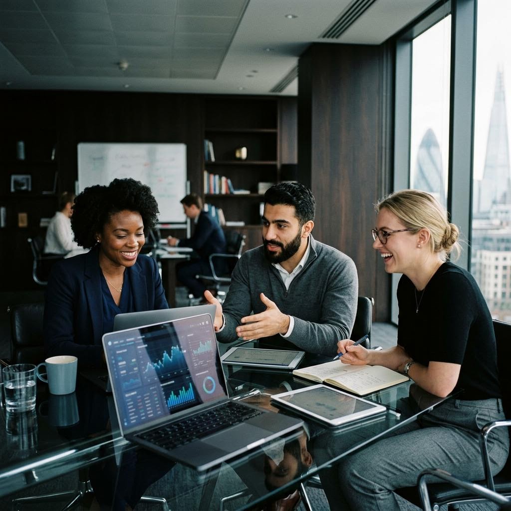 Torvexil technology team reviewing cryptocurrency market data